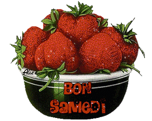 Gif animé Bon samedi fraise